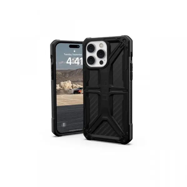 Husa iPhone 14 Pro Max UAG Monarch Series Carbon Fiber, military drop tested