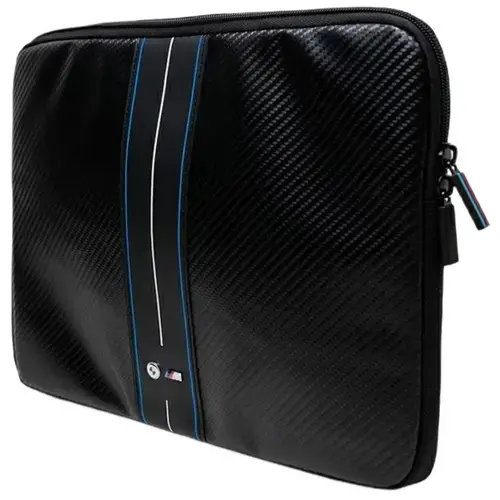 Husa Laptop BMW BMCS14COMSCAKL, 14 inch Carbon Blue Stripes (Negru)