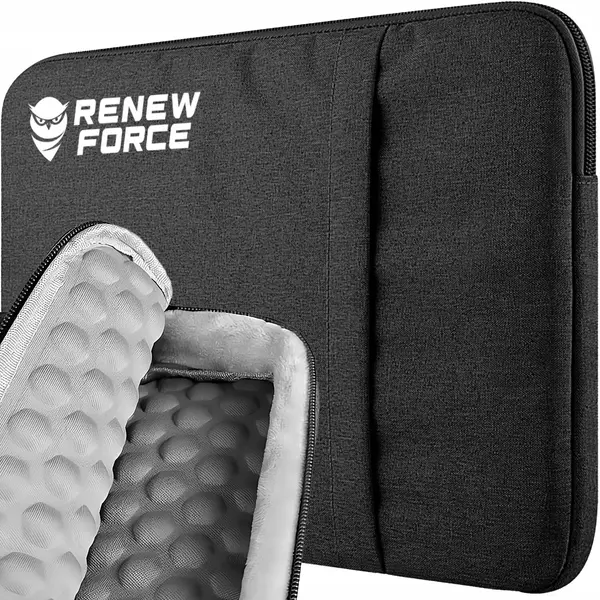 Husa laptop, poliester, cu burete antisoc, 39cm x 30cm x 2cm, fermoar, 14 -15.6 , Negru