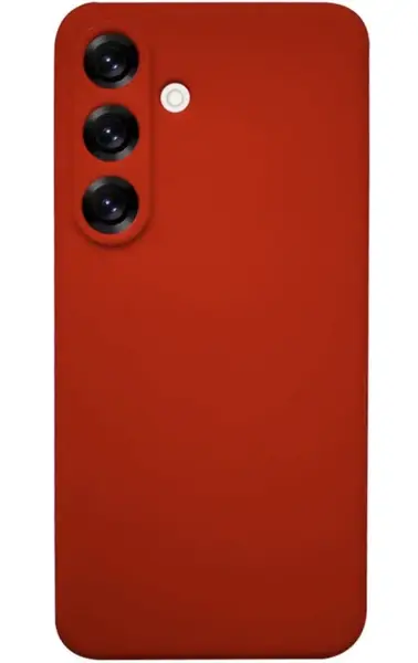 Husa Lemontti Silicon Silky Samsung Galaxy S25, Rosu