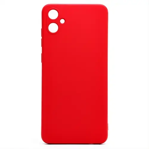 Husa Lemontti Silicon Soft Slim compatibila cu Samsung Galaxy A05 Rosu (material mat si fin, captusit cu microfibra)