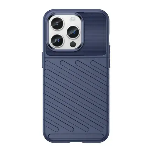 Husa Lemontti Thunder compatibila cu iPhone 14 Pro, Albastru