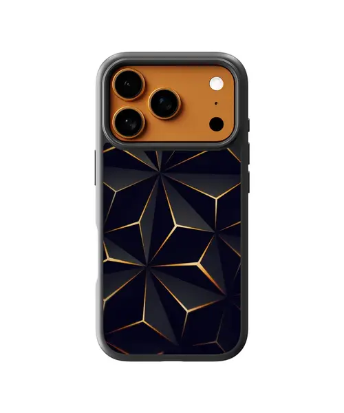 Husa Low Poly Gold Apple iPhone Impact Ultra - iPhone 17 Pro