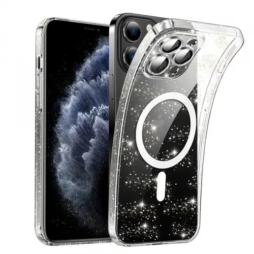 Husa MagSafe pentru Apple iPhone 11 Pro, Techsuit, SparkleSkin