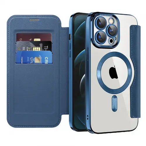 Husa MagSafe pentru Apple iPhone 12 Pro Max, Techsuit, SmartMag Book