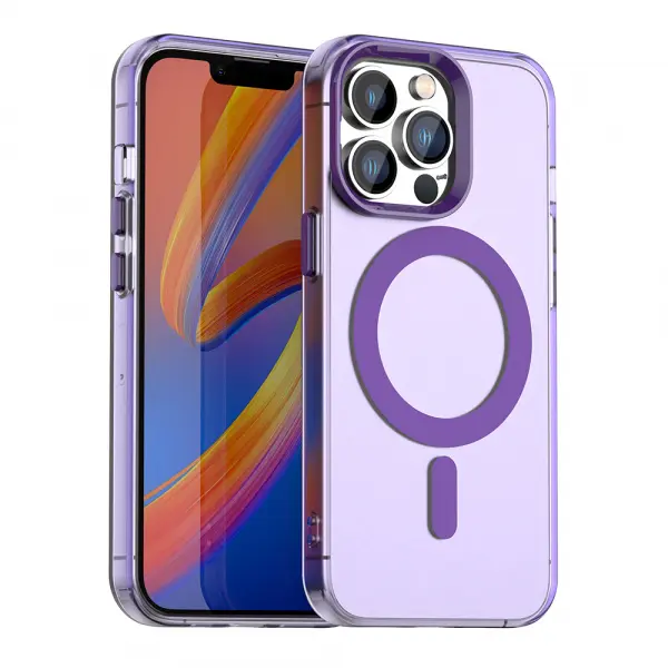 Husa MagSafe pentru Apple iPhone 13 Pro, Techsuit, CandyCase, Mov