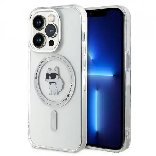 Husa MagSafe pentru Apple iPhone 14 Pro, Karl Lagerfeld, IML Choupette, Transparenta