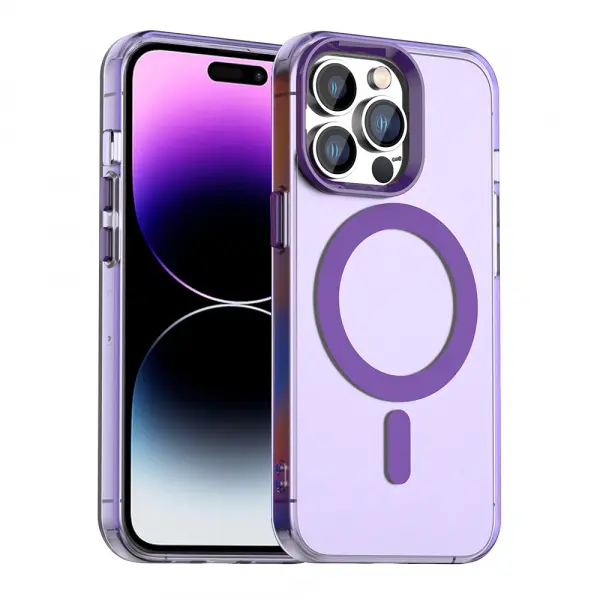 Husa MagSafe pentru Apple iPhone 14 Pro, Techsuit, CandyCase, Mov