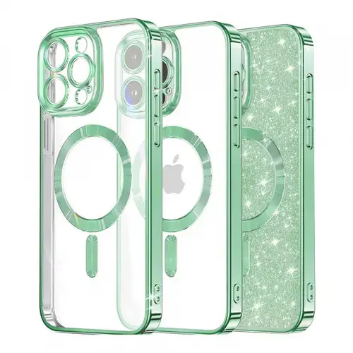 Husa MagSafe pentru Apple iPhone 14 Pro, Techsuit, Luxury Glitter