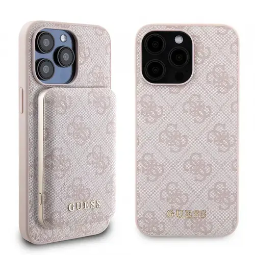 Husa MagSafe pentru Apple iPhone 15 Pro Max, Guess, Powerbank 4G Metal Logo