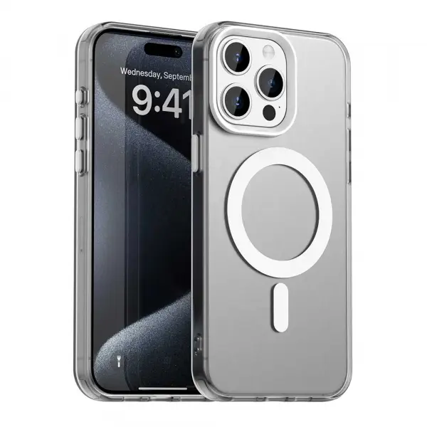 Husa MagSafe pentru Apple iPhone 15 Pro Max, Techsuit, CandyCase, Alba