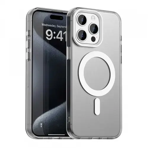 Husa MagSafe pentru Apple iPhone 15 Pro Max, Techsuit, CandyCase, Alba