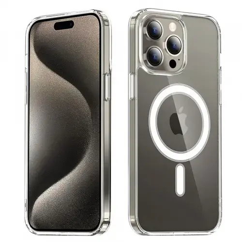Husa MagSafe pentru Apple iPhone 15 Pro, Techsuit, Pro, Transparenta