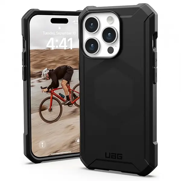 Husa MagSafe pentru Apple iPhone 15 Pro, Urban Armor Gear, Essential Armor, Neagra