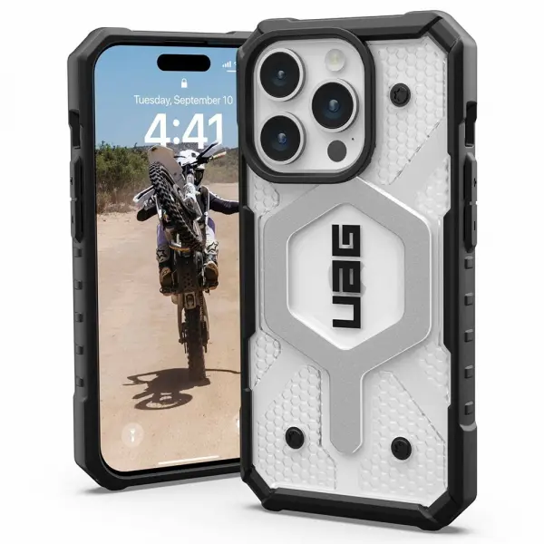 Husa MagSafe pentru Apple iPhone 15 Pro, Urban Armor Gear, Pathfinder, Transparenta