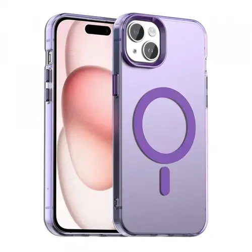 Husa MagSafe pentru Apple iPhone 15, Techsuit, CandyCase, Mov