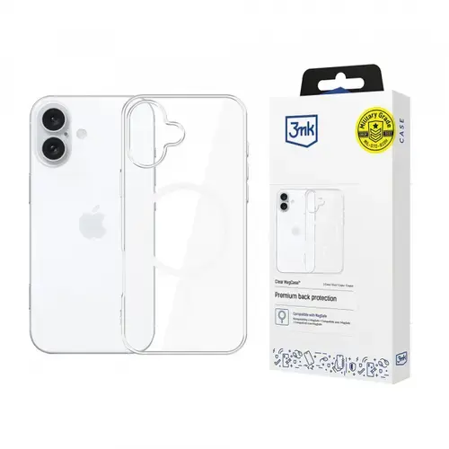 Husa MagSafe pentru Apple iPhone 16, 3MK, Clear MagCase, Transparenta