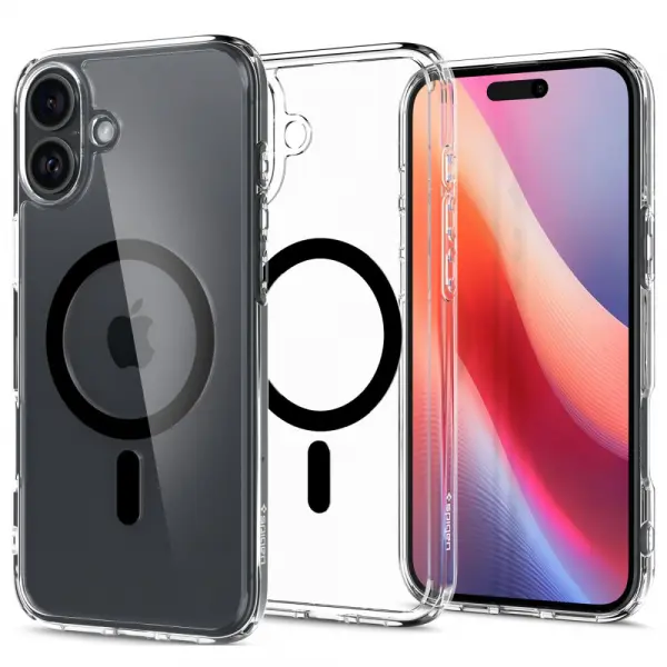 Husa MagSafe pentru Apple iPhone 16 Plus, Spigen, Ultra Hybrid, Neagra