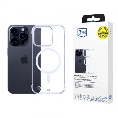 Husa MagSafe pentru Apple iPhone 16 Pro, 3MK, Just20g, Transparenta