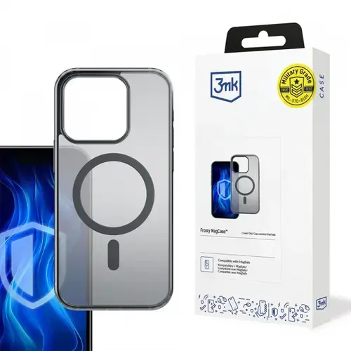Husa MagSafe pentru Apple iPhone 16 Pro, 3MK, MagCase, Neagra Satinata