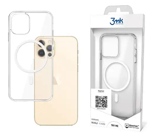 Husa MagSafe pentru Apple iPhone 16 Pro Max, 3MK, MagCase, Transparenta