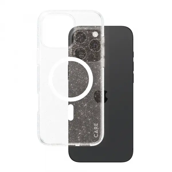 Husa MagSafe pentru Apple iPhone 16 Pro Max, PanzerGlass, Care Urban Combat Star Lit, Transparenta Alba