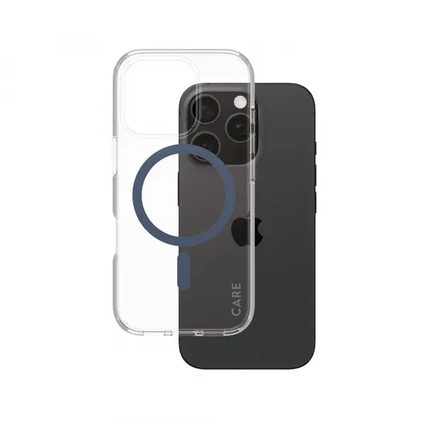 Husa MagSafe pentru Apple iPhone 16 Pro, PanzerGlass, Care Urban Combat, Transparenta Albastra