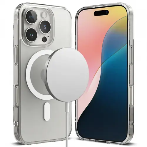 Husa MagSafe pentru Apple iPhone 16 Pro, Ringke, Fusion, Transparenta Mata