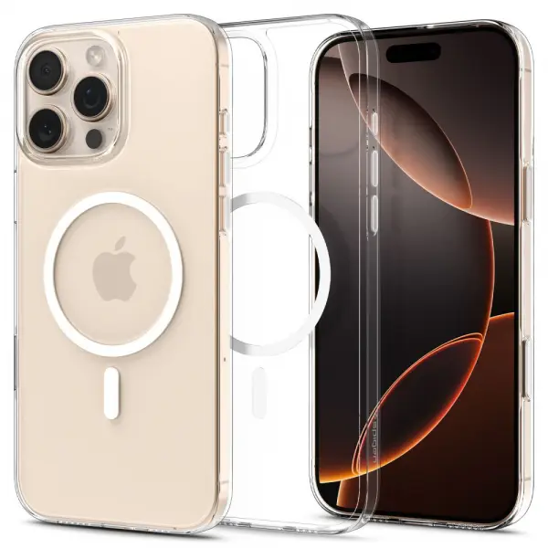 Husa MagSafe pentru Apple iPhone 16 Pro, Spigen, Thin Fit, Alba ACS09316