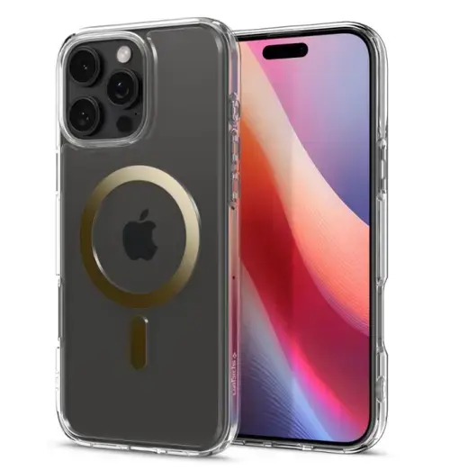 Husa MagSafe pentru Apple iPhone 16 Pro, Spigen, Ultra Hybrid, Aurie