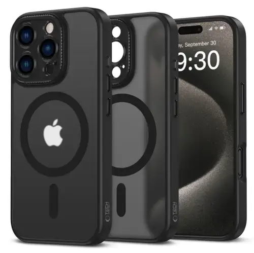 Husa MagSafe pentru Apple iPhone 16 Pro, Tech-Protect, Magcam, Neagra
