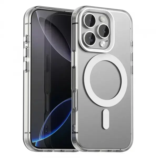 Husa MagSafe pentru Apple iPhone 16 Pro, Techsuit, CandyCase, Alba