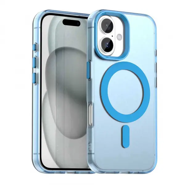 Husa MagSafe pentru Apple iPhone 16, Techsuit, CandyCase, Albastra