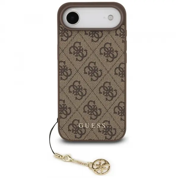 Husa MagSafe pentru Apple iPhone 17 Air, Guess, 4G Charm Cradle, Maro