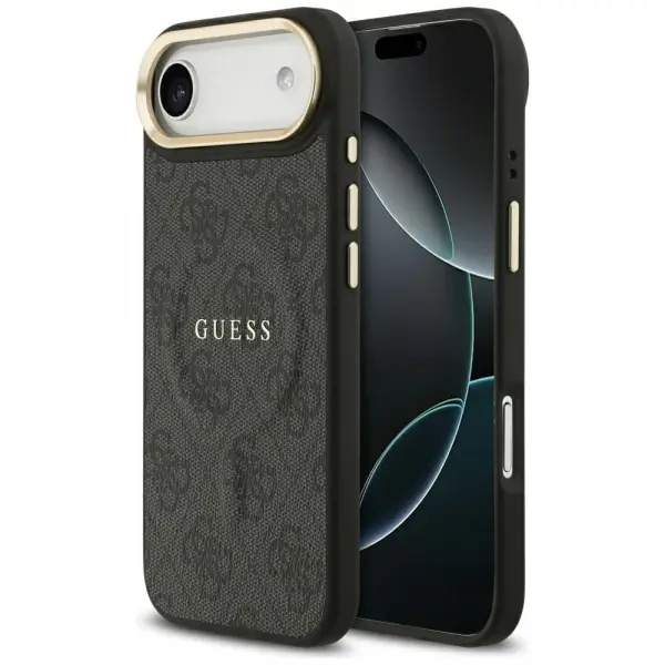 Husa MagSafe pentru Apple iPhone 17 Air, Guess, 4G Classic, Neagra