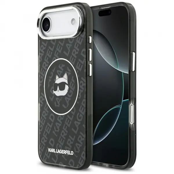 Husa MagSafe pentru Apple iPhone 17 Air, Karl Lagerfeld, IML Choupette`s Head, Neagra