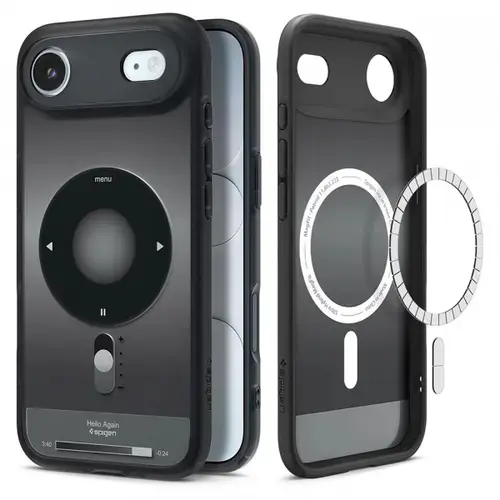 Husa MagSafe pentru Apple iPhone 17 Air, Spigen, Ultra Hybrid Classic, Neagra