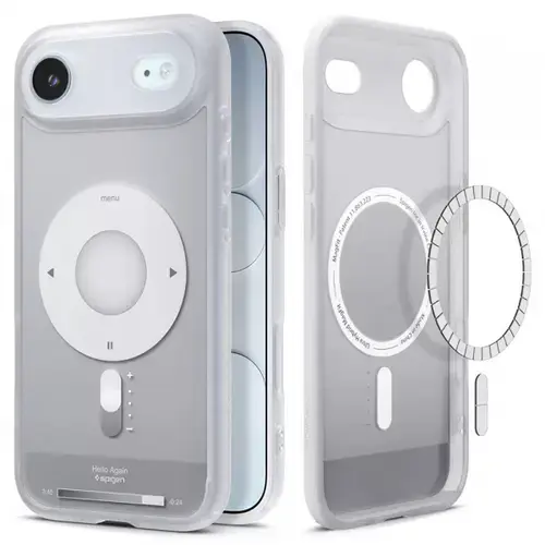 Husa MagSafe pentru Apple iPhone 17 Air, Spigen, Ultra Hybrid Classic, Argintie