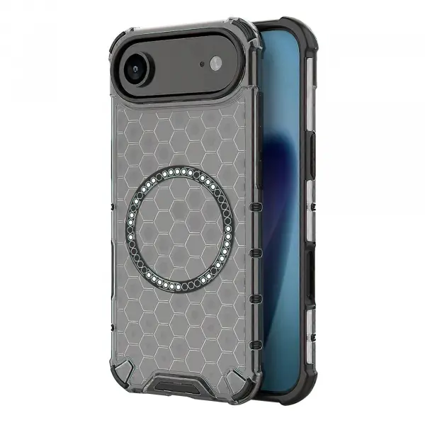 Husa MagSafe pentru Apple iPhone 17 Air, Techsuit, HoneyComb Shield, Neagra