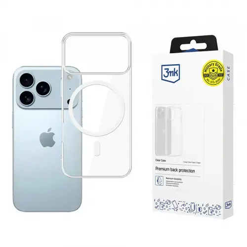 Husa MagSafe pentru Apple iPhone 17 Pro, 3MK, Clear MagCase, Transparenta