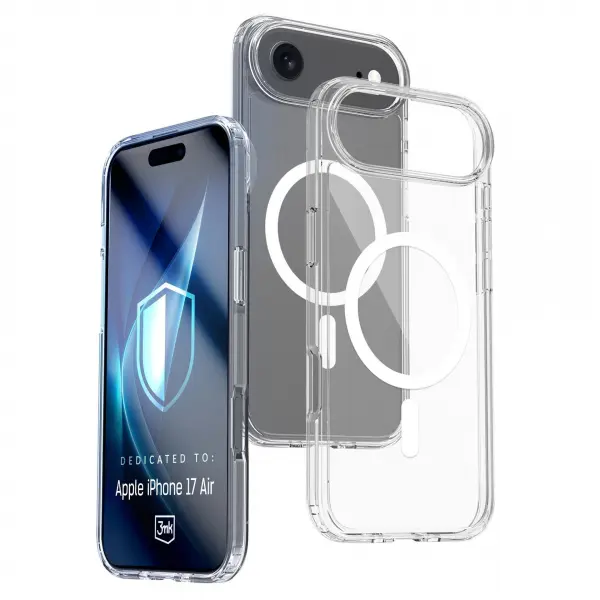 Husa MagSafe pentru Apple iPhone 17 Pro Max, 3MK, Armor MagCase, Transparenta