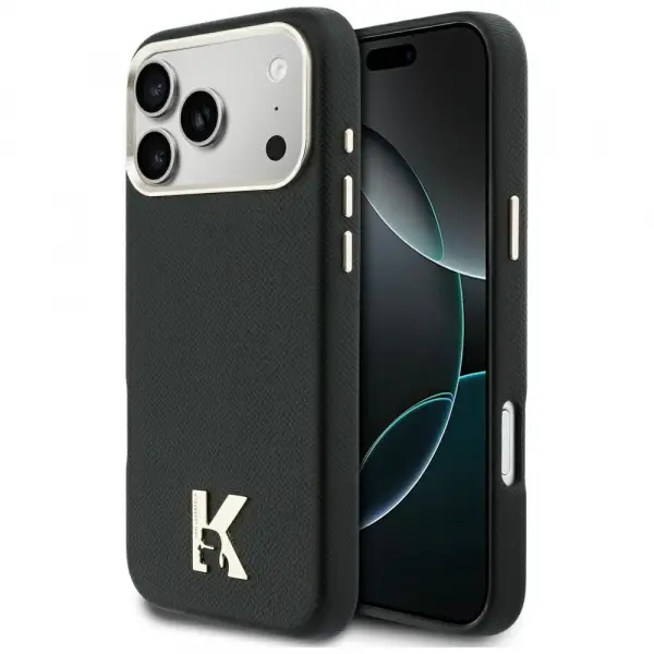 Husa MagSafe pentru Apple iPhone 17 Pro Max, Karl Lagerfeld, Karl Head Logo, Neagra