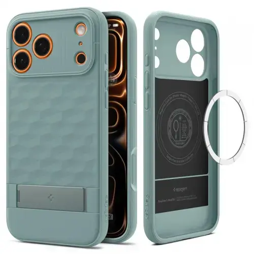 Husa MagSafe pentru Apple iPhone 17 Pro Max, Spigen, Caseology Parallax S, Verde