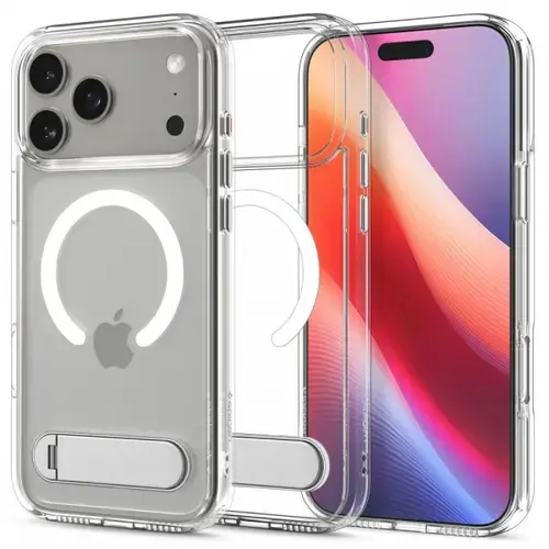 Husa MagSafe pentru Apple iPhone 17 Pro Max, Spigen, Ultra Hybrid S, Transparenta