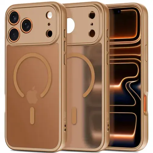 Husa MagSafe pentru Apple iPhone 17 Pro Max, Tech-Protect, BasicMag (Maro)