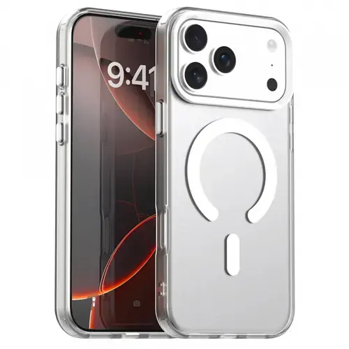 Husa MagSafe pentru Apple iPhone 17 Pro Max, Techsuit, CandyCase, Alba