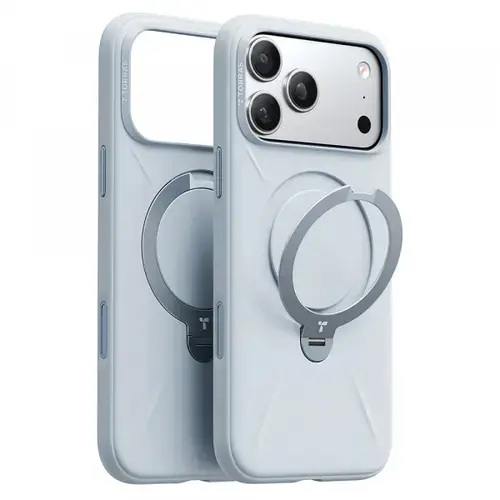 Husa MagSafe pentru Apple iPhone 17 Pro Max, Torras, QPRO Silicone, Albastra Deschis