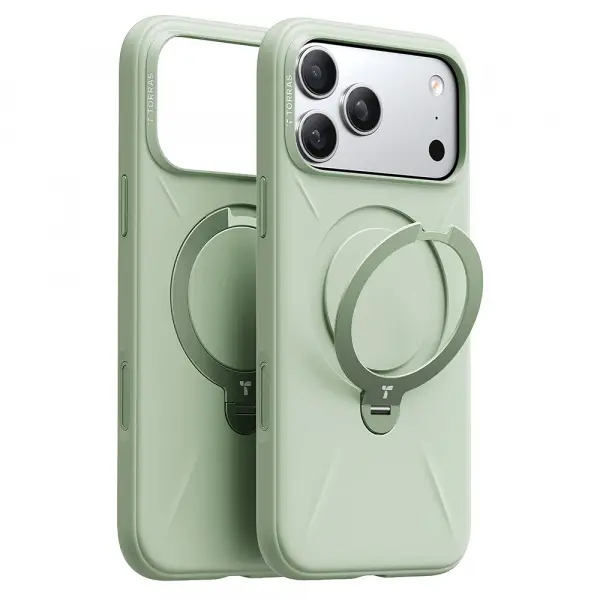 Husa MagSafe pentru Apple iPhone 17 Pro Max, Torras, QPRO Silicone, Verde Matcha