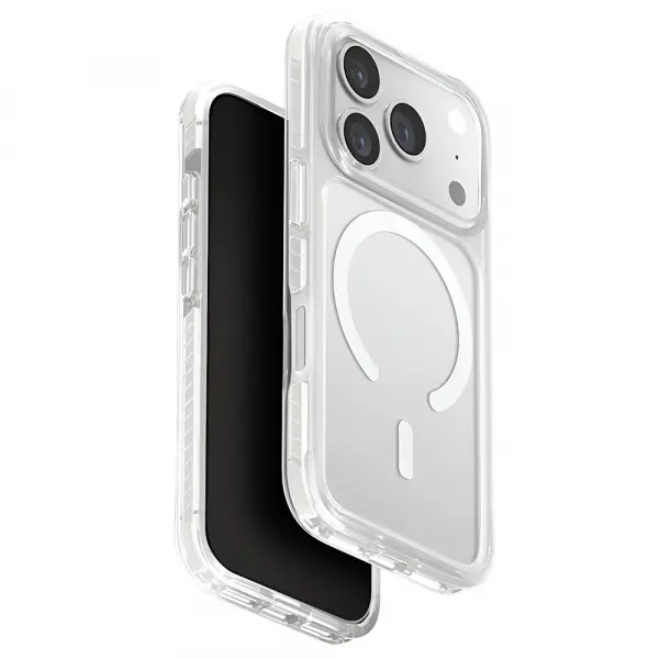 Husa MagSafe pentru Apple iPhone 17 Pro Max, UNIQ, Combat MagClick, Alba