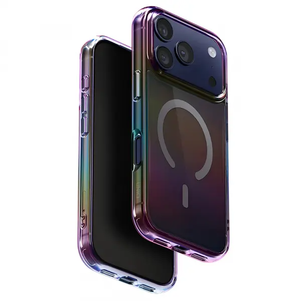 Husa MagSafe pentru Apple iPhone 17 Pro Max, UNIQ, Iridescia MagClick, Aurora